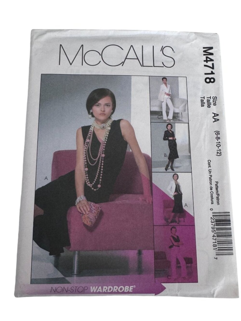 McCalls Sewing Pattern M4718 Office Outfit Jacket Skirt Corporate Core 6-12 Uncu